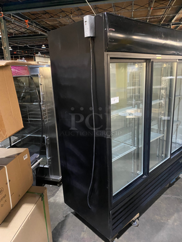 Beverage Air Commercial Reach In 3 Door Cooler Merchandiser! With Poly Coated Racks! Model MT66 Serial 4868572! 115V 1Phase! - Image 2 of 8