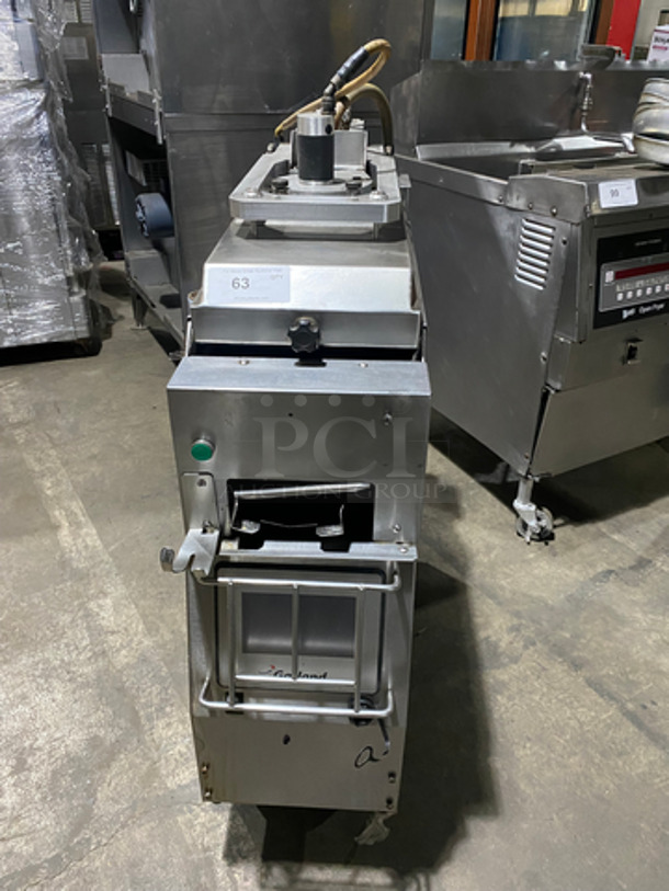 Garland Commercial Electric Powered Dual Side Hamburger Press/Clamshell Broiler! All Stainless Steel! Model cxbe12 ! On Casters !  