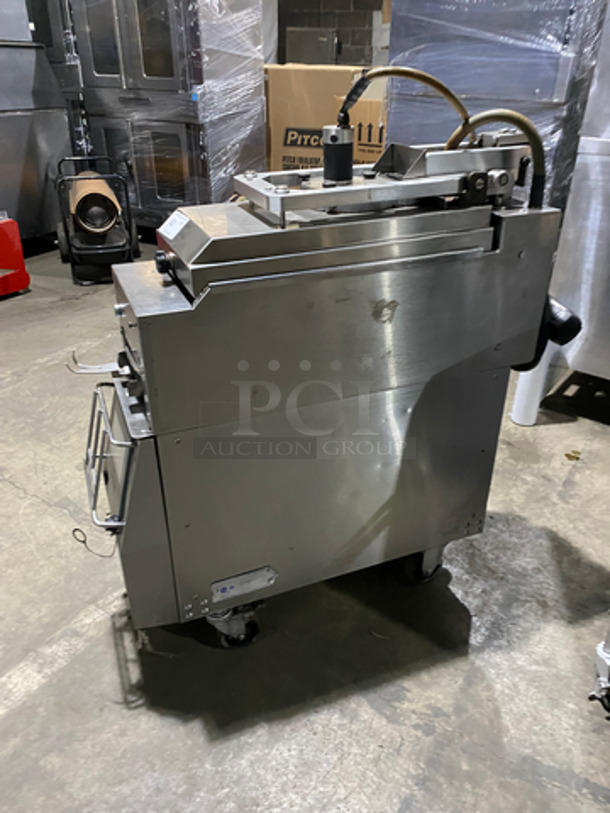 Garland Commercial Electric Powered Dual Side Hamburger Press/Clamshell Broiler! All Stainless Steel! Model cxbe12 ! On Casters !   - Image 2 of 9