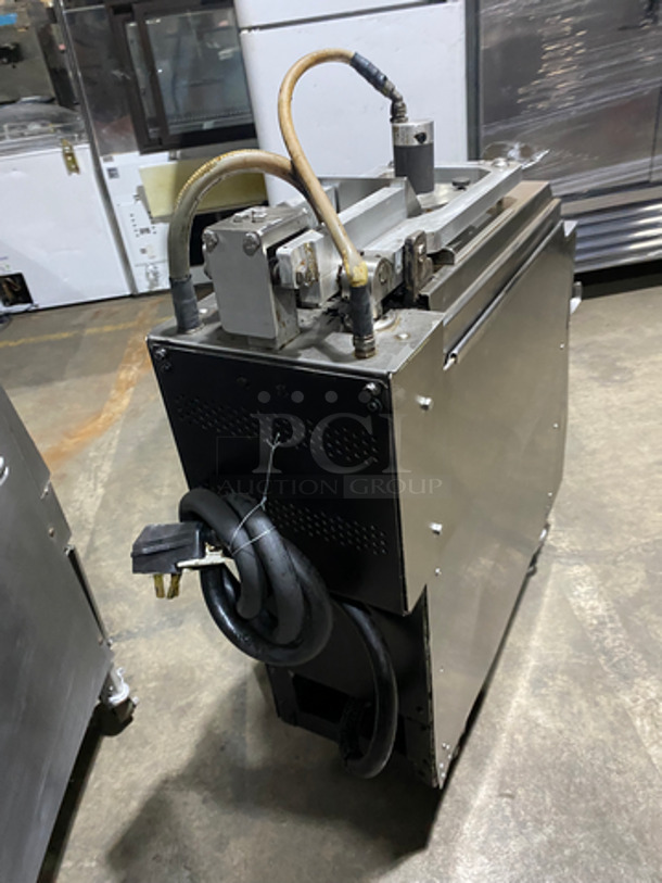 Garland Commercial Electric Powered Dual Side Hamburger Press/Clamshell Broiler! All Stainless Steel! Model cxbe12 ! On Casters !   - Image 4 of 9
