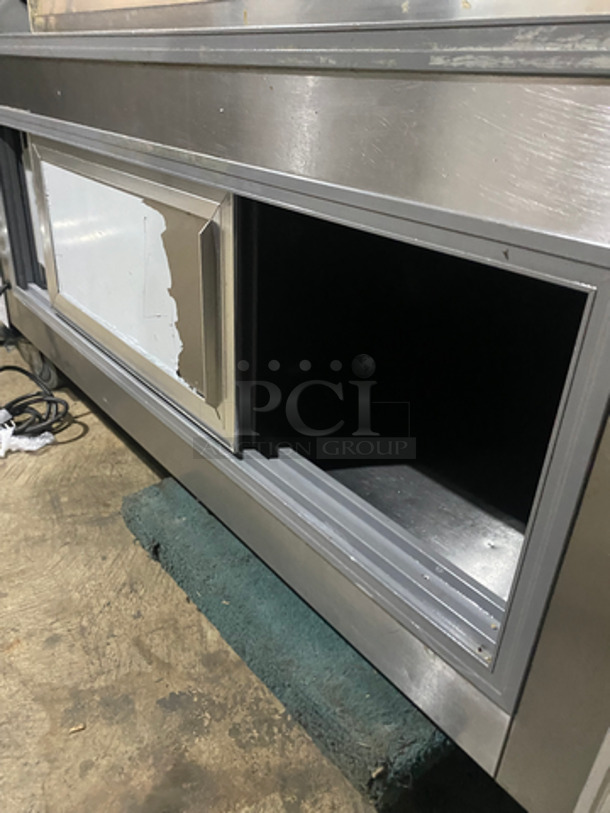 2007 Leader Commercial Refrigerated Bakery/Deli Case! With Curved Front Glass! With 2 Sliding Rear Access Doors! All Stainless Steel Body! Model CDL72 Serial PQ101363! 115V 1Phase!  - Image 6 of 9