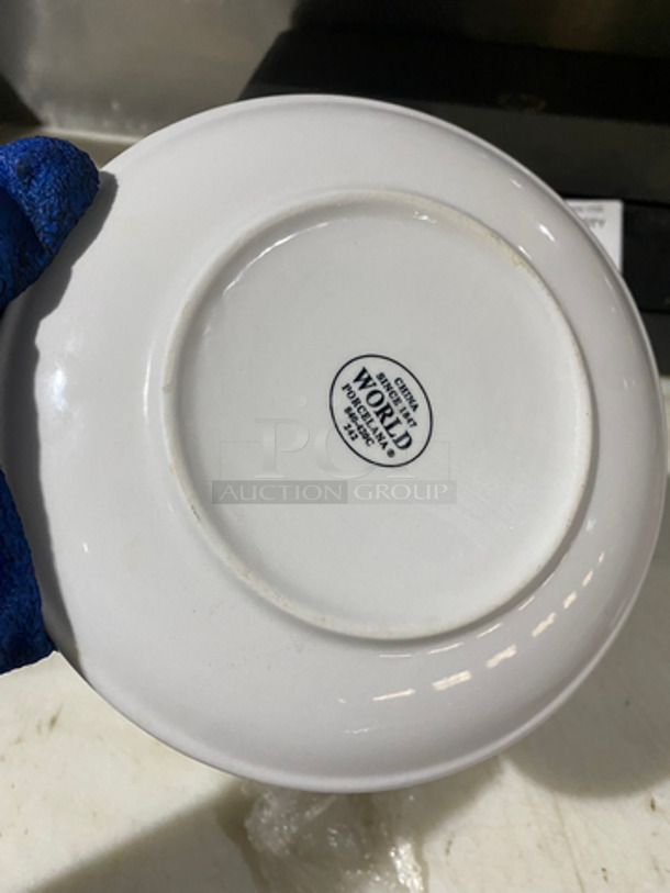 All One Money! Set Of White Ceramic Plates  - Image 3 of 3
