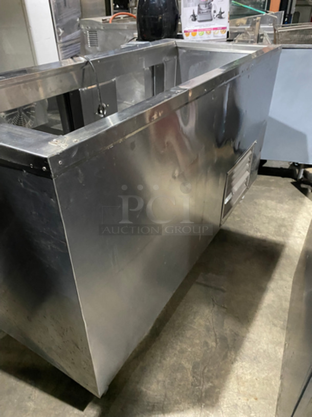 NICE! Universal Cooler Refrigerated Sandwich Prep Table ! With 2 Doors Underneath! All Stainless Steel! On Legs! - Image 4 of 8