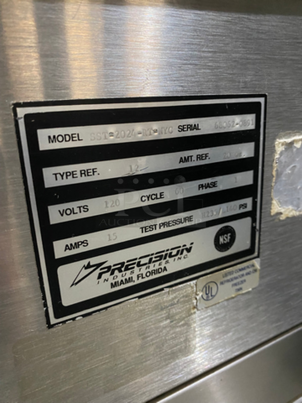 FAB! Precision All Stainless Steel Refrigerated Cold Pan/Salad Bar! With Underneath Storage Space! Model SST-2024-RT-NYC! 120 Voltage 1 Phase! On Casters! - Image 8 of 9