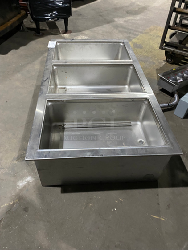 NICE! Wells Commercial 3 Drop In Steam Table! All Stainless Steel! 208/240 Volts   - Image 2 of 6