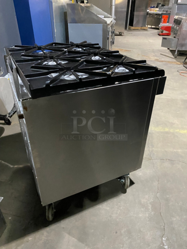 Southbend Stainless Steel Commercial Natural Gas Powered 6 Burner Range With Oven! On Casters!  - Image 3 of 11