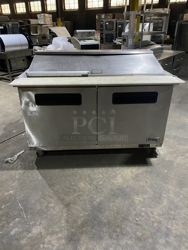 Centaur All Stainless Steel Refrigerated Mega Top Sandwich Prep Table! Model CST6024 Serial 1101CENHM0322! 115V 1 Phase! On Commercial Casters! 
