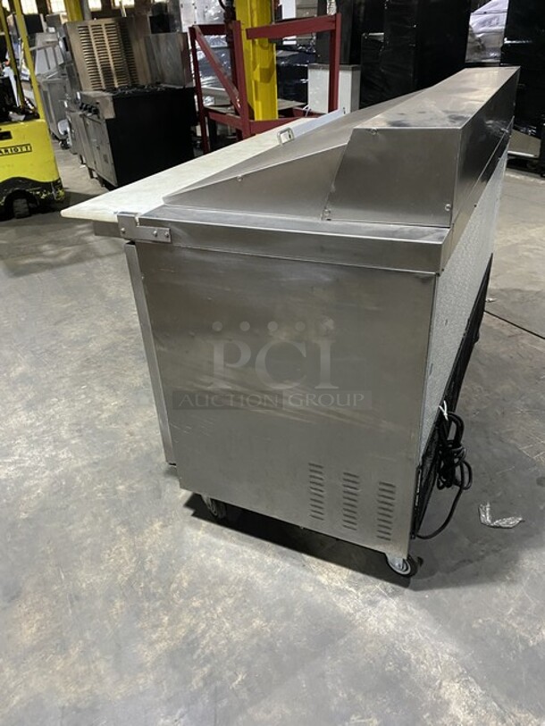 Centaur All Stainless Steel Refrigerated Mega Top Sandwich Prep Table! Model CST6024 Serial 1101CENHM0322! 115V 1 Phase! On Commercial Casters!  - Image 2 of 9
