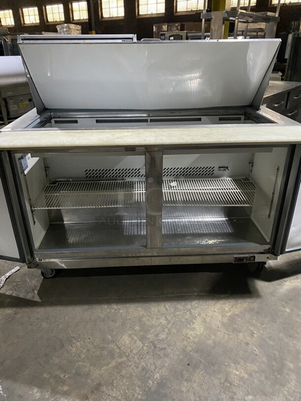 Centaur All Stainless Steel Refrigerated Mega Top Sandwich Prep Table! Model CST6024 Serial 1101CENHM0322! 115V 1 Phase! On Commercial Casters!  - Image 5 of 9