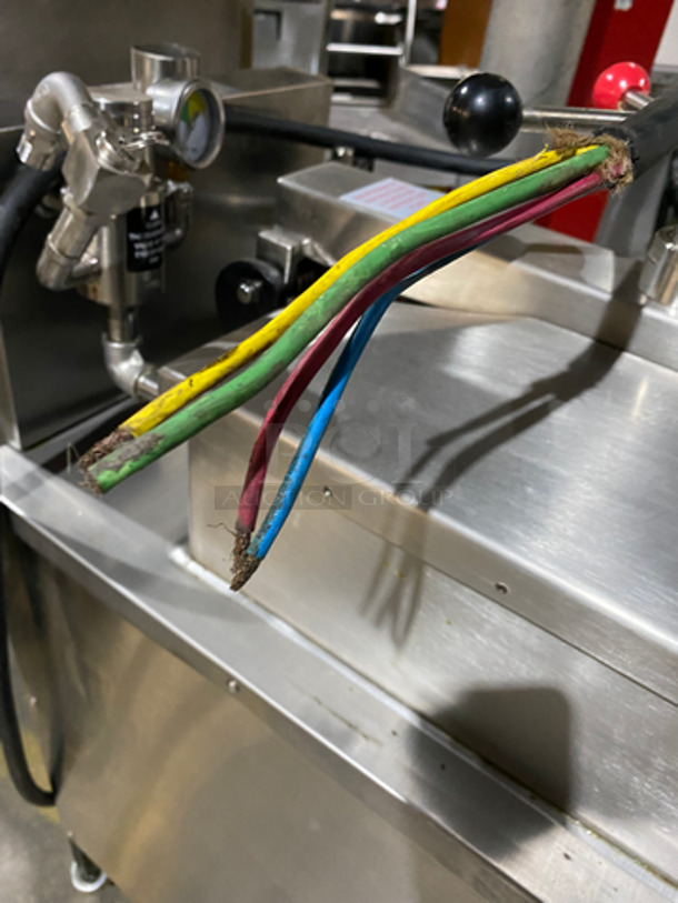 WOW!2019 Shine Hoe Electric Pressure Fryer! Model POO7! 220 Volts! All Stainless Steel! On Casters! - Image 9 of 9