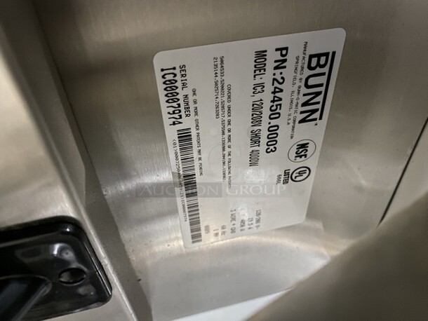 Bunn Counter Top Coffee Brewer Machine! Model IC3 Serial IC00007974! 120/208V 1 Phase!  - Image 6 of 6