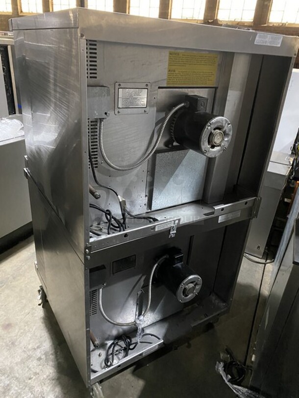 FAB! Duke Natural Gas Powered Double Stacked Convection Oven! Model 613-G2V Serial 20JEAB-0350! With One Solid & One View Through Door! On Commercial Casters! 2 X Your Bid Makes One Unit!  - Image 4 of 9
