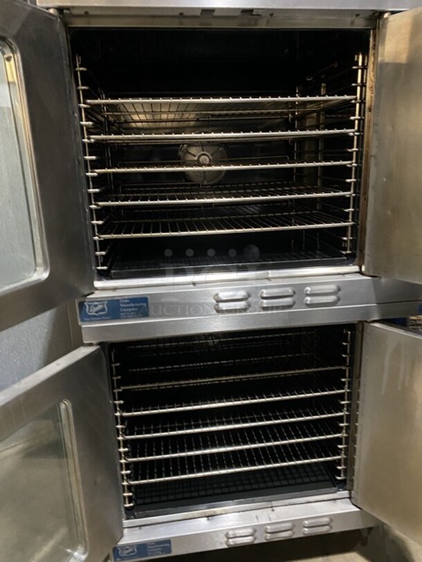FAB! Duke Natural Gas Powered Double Stacked Convection Oven! Model 613-G2V Serial 20JEAB-0350! With One Solid & One View Through Door! On Commercial Casters! 2 X Your Bid Makes One Unit!  - Image 5 of 9