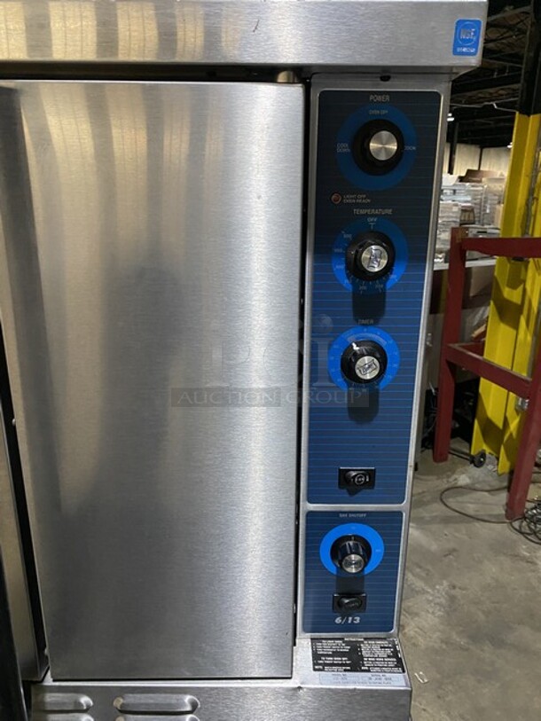 FAB! Duke Natural Gas Powered Double Stacked Convection Oven! Model 613-G2V Serial 20JEAB-0350! With One Solid & One View Through Door! On Commercial Casters! 2 X Your Bid Makes One Unit!  - Image 7 of 9