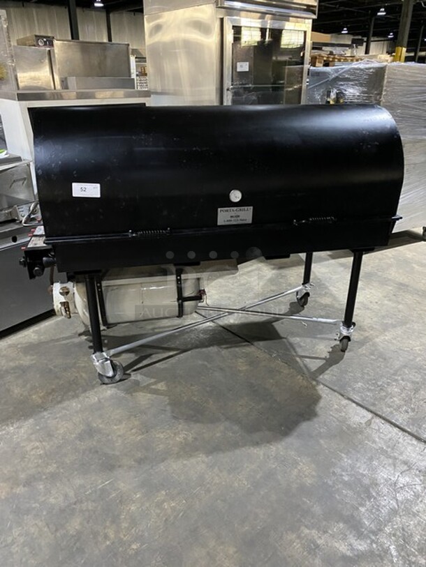 WOW! Porta Grill LP Powered Char Broiler Grill! Model PG2460-II Serial 4459! On Casters!  - Image 1 of 9