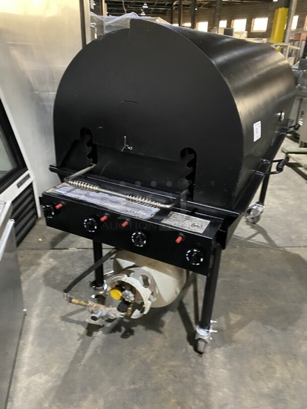 WOW! Porta Grill LP Powered Char Broiler Grill! Model PG2460-II Serial 4459! On Casters!  - Image 2 of 9