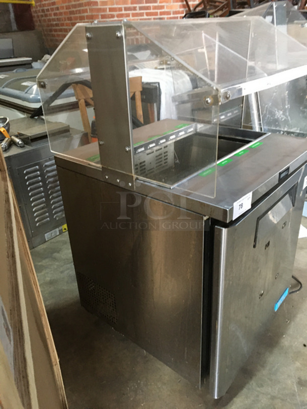WOW!Turbo Air 1 Door Refrigerated Sandwich Prep Table! With Plastic Top! All Stainless Steel! 115 Voltage! - Image 2 of 9