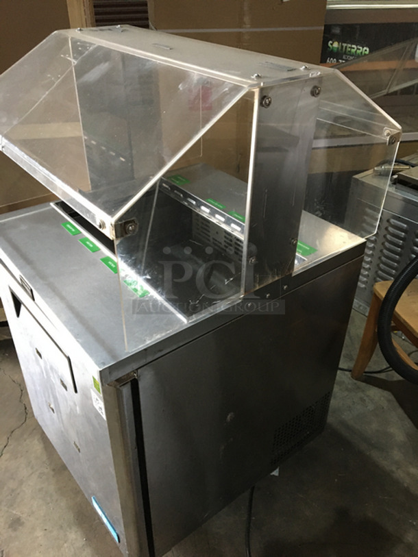 WOW!Turbo Air 1 Door Refrigerated Sandwich Prep Table! With Plastic Top! All Stainless Steel! 115 Voltage! - Image 3 of 9