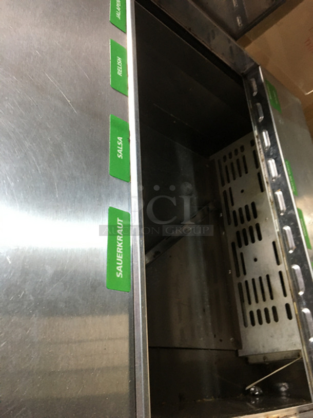 WOW!Turbo Air 1 Door Refrigerated Sandwich Prep Table! With Plastic Top! All Stainless Steel! 115 Voltage! - Image 5 of 9