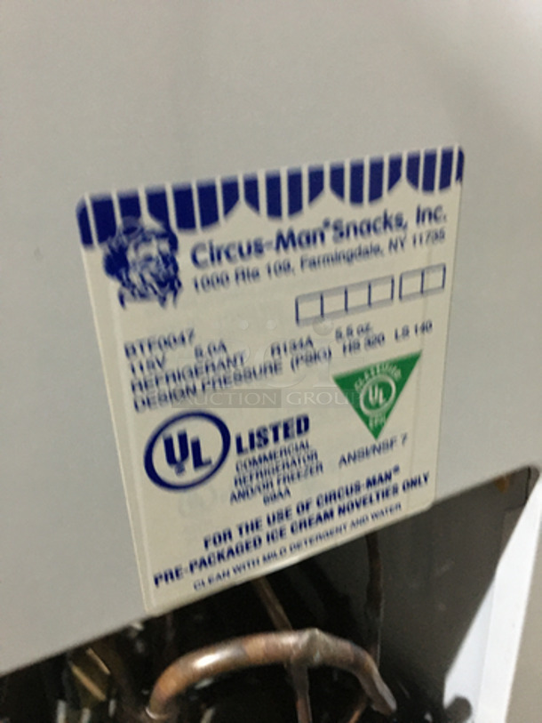 Circus Man Ice Cream Freezer Showcase Merchandiser! 1 Phase!  - Image 6 of 7