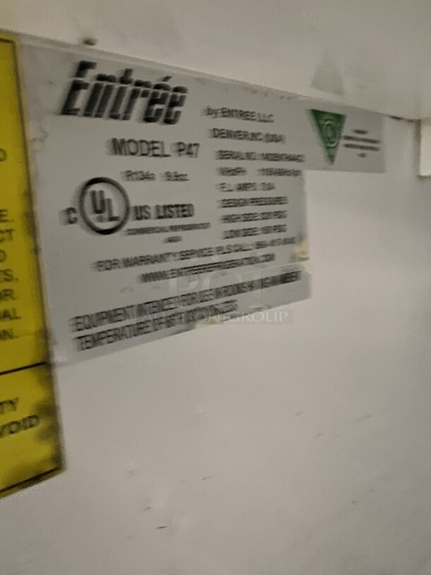Nice! Entree Refrigerated 44 Inch Pizza Prep Table! With Cold Top! Model P44! 115V 1 Phase! On Commercial Casters!  - Image 7 of 10