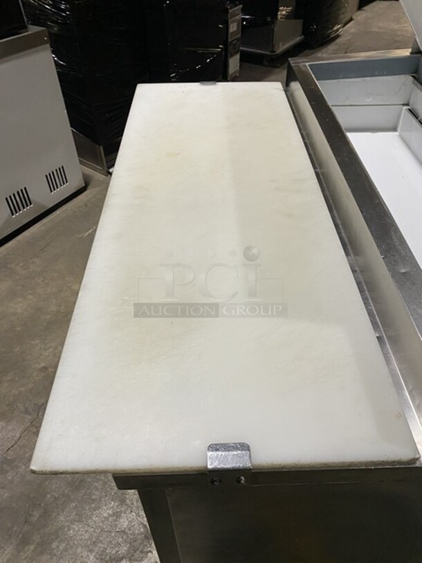 Nice! Entree Refrigerated 44 Inch Pizza Prep Table! With Cold Top! Model P44! 115V 1 Phase! On Commercial Casters!  - Image 9 of 10