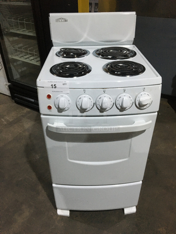 Summit Electric Powered 4 Burner Range! With Oven!  