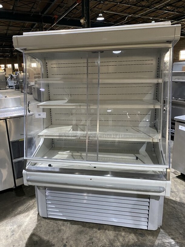 Sweet! Hussmann Refrigerated Grab-N-Go Case Showcase Merchandiser! Fully Enclosed Case With 2 Front Sliding Doors! Model GSVM5272 Serial 04105492-158! 115V 1 Phase! 