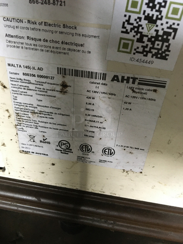 AHT Malta Commercial Freezer/Cooler!
With Glass Lid Top & Interior Lighting! 120 Volts 1 Phase! - Image 5 of 7