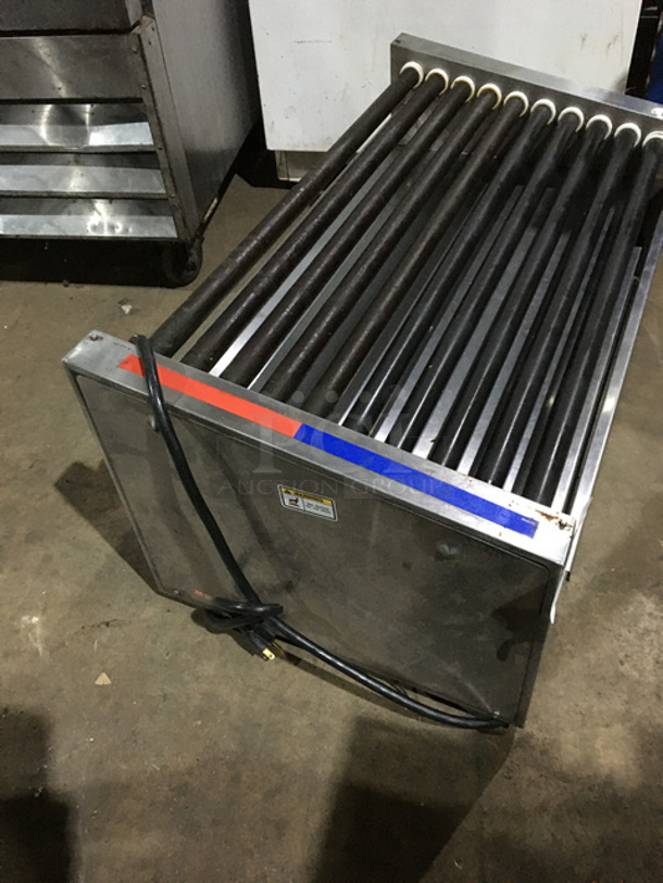 APW Hot Dog Roller Grill With Slanted Turn Rollers! With Bun Warmer! All Stainless Steel! - Image 2 of 7