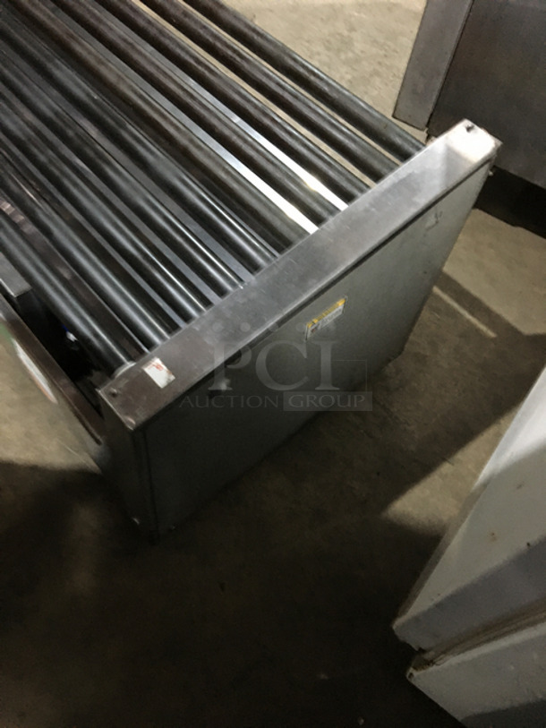 APW Hot Dog Roller Grill With Slanted Turn Rollers! With Bun Warmer! All Stainless Steel! - Image 3 of 7