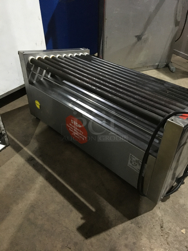 APW Hot Dog Roller Grill With Slanted Turn Rollers! With Bun Warmer! All Stainless Steel! - Image 4 of 7