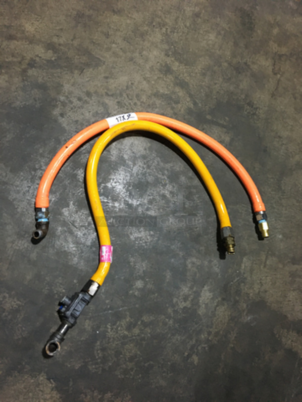  Quick Disconnect Gas Flex Hoses! 2 X Your Bid!