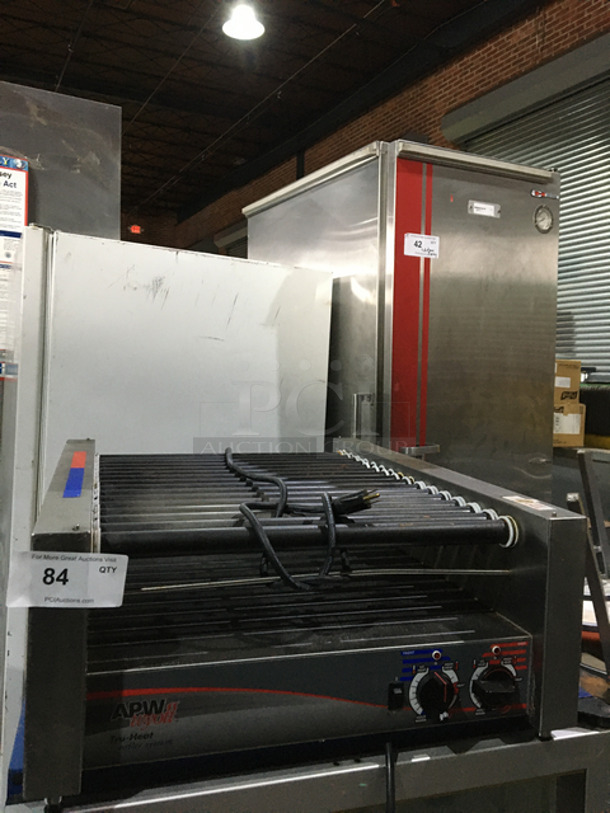 WOW! APW Flat Hot Dog Roller Grill! All Stainless Steel! 120 Volts 1 Phase! - Image 1 of 8