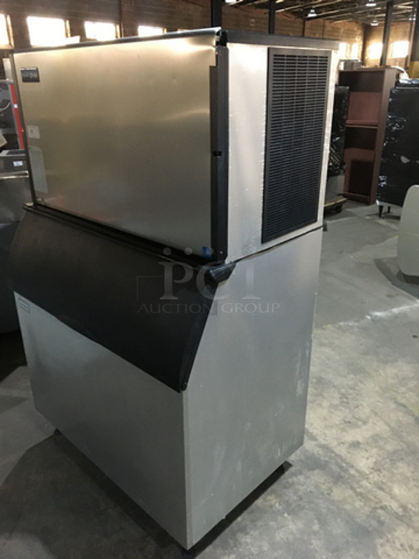Sweet! Ice-O-Matic AIR COOLED 1500 LbS Ice Machine! On Ice-O-Matic Bin! Model ICE1406HA6 Serial 15021280011188! 208/230V 1 Phase! On Legs! 2 X Your Bid Makes One Unit!  - Image 2 of 7