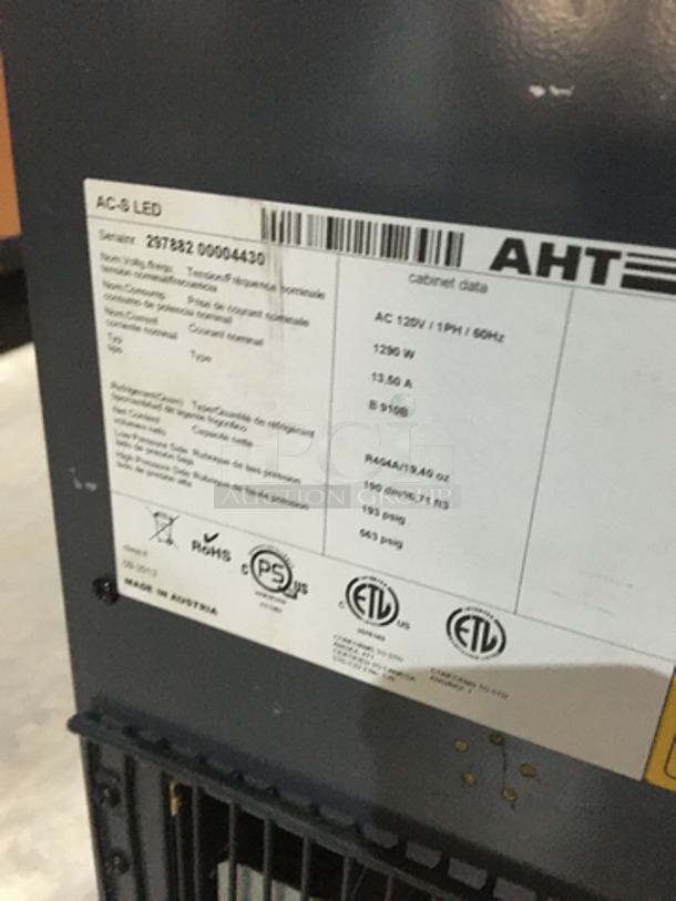 2013 AHT Open Display Case Merchandiser! Model AC-6LED Serial 29788200004430! 120V 1 Phase! On Casters!  - Image 8 of 9