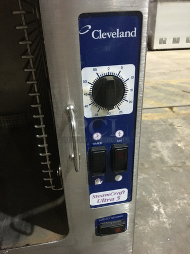 Cleveland Stainless Steel Counter Top Electric Powered Steamer Cabinet! Model 21CET16! 208 3 Phase! On Legs!  - Image 6 of 8