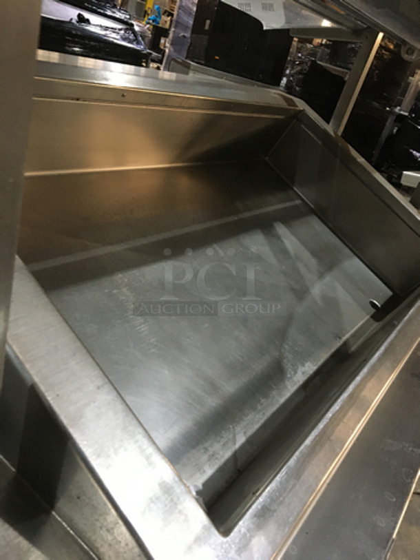 Precision All Stainless Steel Refrigerated Cold Pan/Salad Bar! With Sneeze Guard! With underneath Storage Space! 115V 1 Phase! On Commercial Casters!  - Image 5 of 9
