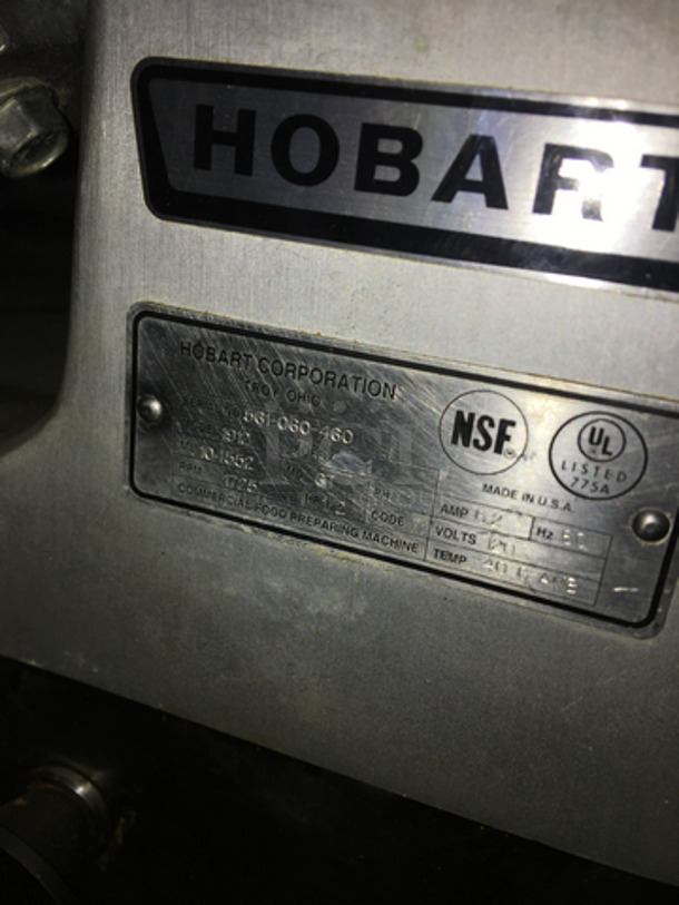 Hobart Automatic 12 Inch Blade Deli meat Slicer! Model 1912 Serial 561060460! 120V 1 Phase!  - Image 9 of 9