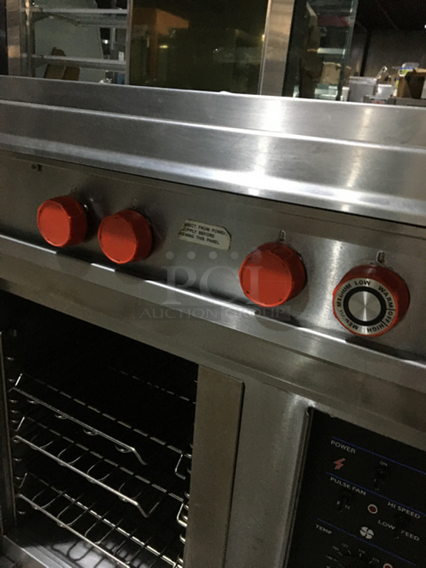 Lang Stainless Steel Electric Stove! Oven Underneath! 228/240 Volts 3 Phase! On Legs! - Image 8 of 12