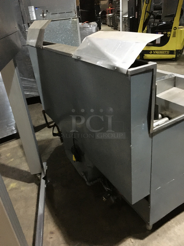 Pitco Frialator 2 Natural Gas Powered 75 LBS Deep Fat Fryers! With Dump Station! All Stainless Steel! All 3 On Legs! - Image 4 of 12