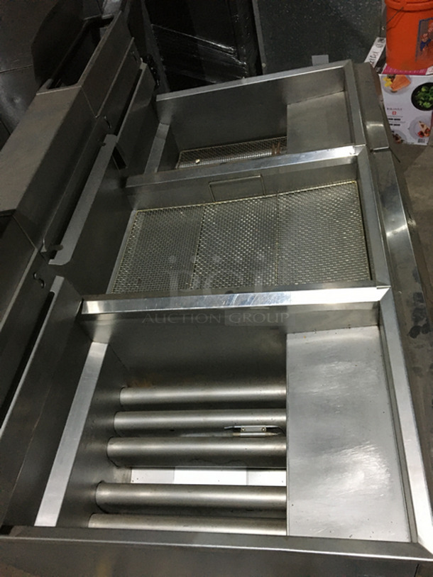 Pitco Frialator 2 Natural Gas Powered 75 LBS Deep Fat Fryers! With Dump Station! All Stainless Steel! All 3 On Legs! - Image 5 of 12