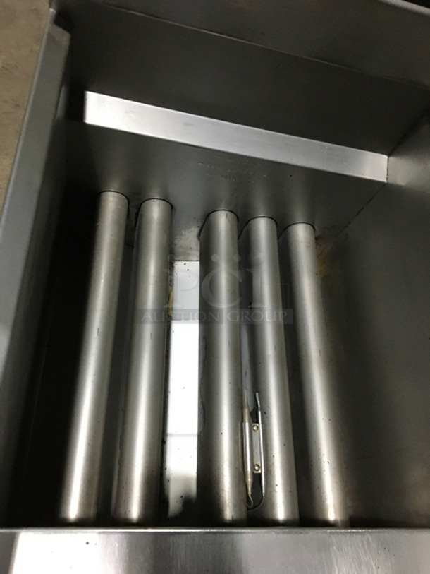 Pitco Frialator 2 Natural Gas Powered 75 LBS Deep Fat Fryers! With Dump Station! All Stainless Steel! All 3 On Legs! - Image 6 of 12