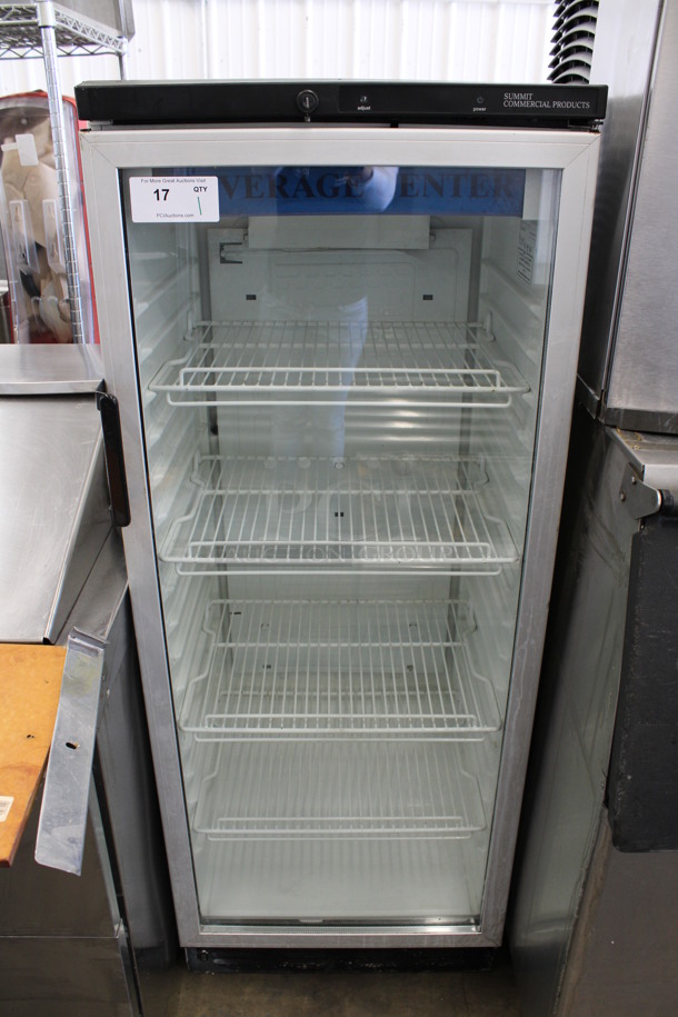 Vestfrost Model SCR 1150 Metal Commercial Single Door Reach In Cooler Merchandiser. 115 Volts, 1 Phase. 23.5x24x61. Tested and Powers On But Does Not Get Cold