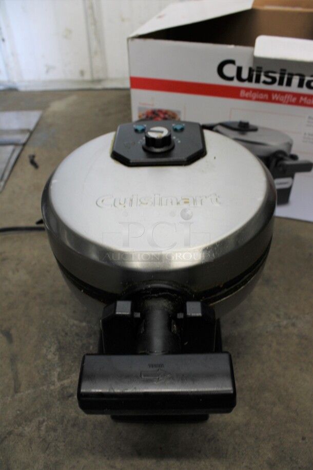 IN ORIGINAL BOX! Cuisinart Model WAF-F10 Metal Countertop Waffle Machine. 120 Volts, 1 Phase. Cannot Test Due To Exposed Wires