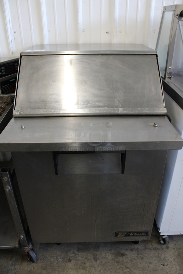 2016 True Model TSSU-27-12M-C Stainless Steel Commercial Sandwich Salad Prep Table Bain Marie Mega Top on Commercial Casters. 115 Volts, 1 Phase. 27.5x34x47. Tested and Working!