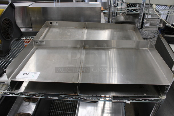 4 Stainless Steel Shelves. 27.5x13x2. 4 Times Your Bid!