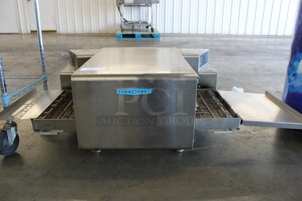 2016 Turbochef Model HCS1618 Stainless Steel Commercial Countertop Rapid Cook Conveyor Pizza Oven. 208/240 Volts, 1 Phase. 54x32x17.5
