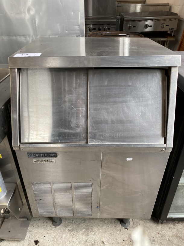 Crystal Tips Model 167-JCAS-161 Stainless Steel Commercial Self Contained Ice Machine. 115 Volts, 1 Phase. 26x25x40.5
