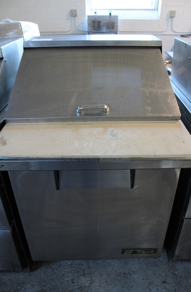 2012 True Model TSSU-27-12M-C Stainless Steel Commercial Sandwich Salad Prep Table Bain Marie Mega Top on Commercial Casters. 115 Volts, 1 Phase. 28x34.5x46.5. Tested and Working!